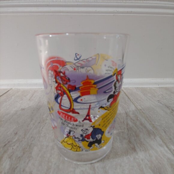 McDonalds Walt Disney World 100 Years Of Magic Glass Cup Buzz Epcot Belle - Picture 3 of 6